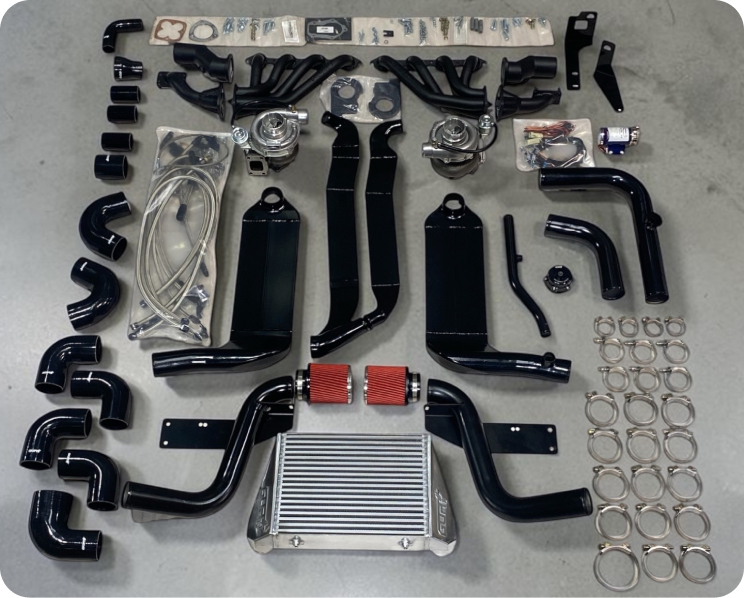 Twin Turbo Kit Engine Bay